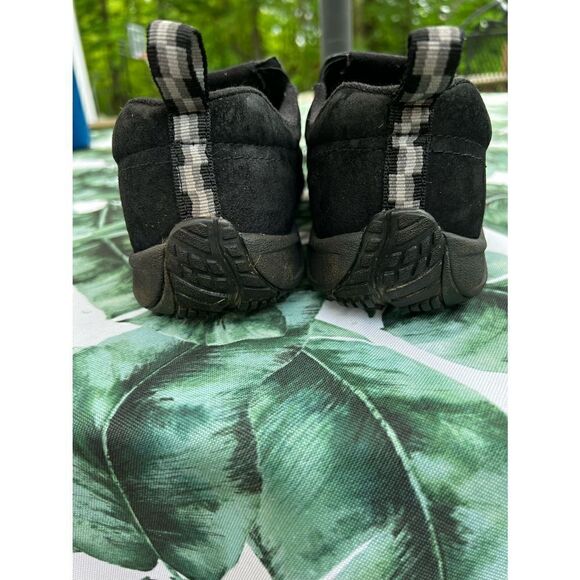 Merrell Black Suede Leather Mocs Slip On Shoes - Picture 4 of 7